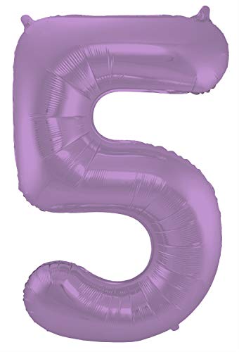 Folat 65975 - Folienballon Zahl 5 - Purple ca. 86 cm von Folat