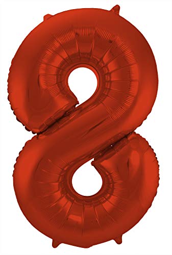 Folat 65988 - Folienballon Zahl 8 - Rot ca. 86 cm Folat 65988 - Folienballon Zahl 8 - Rot ca. 86 cm von Folat