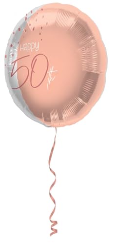 Folat 67750 Folienballon Elegant Lush Blush Jahre-45cm, Zahl 50, Large von Folat