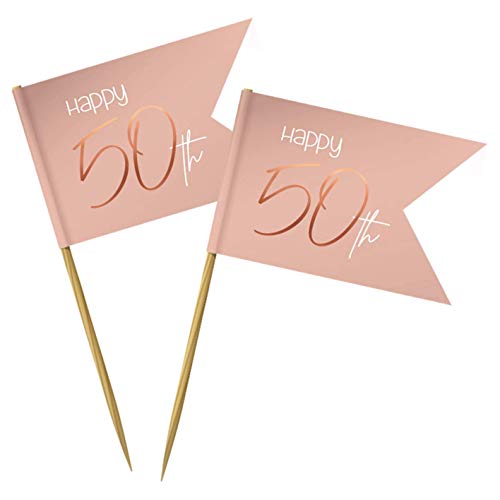 Folat 67850 Partypicker Elegant Lush Blush 50 Jahre - 36 Stück von Folat