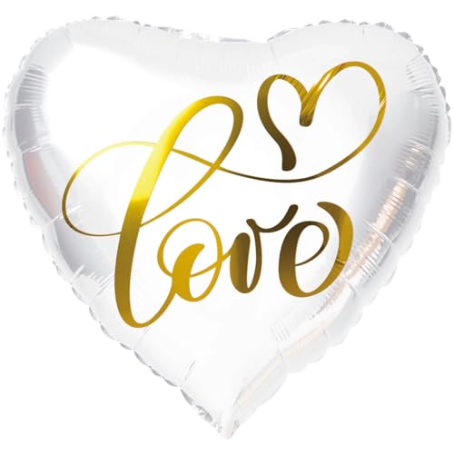 Folat 67950 - Folienballon - Herz Love is in the Air - 45 cm mit Automatikventil von Folat