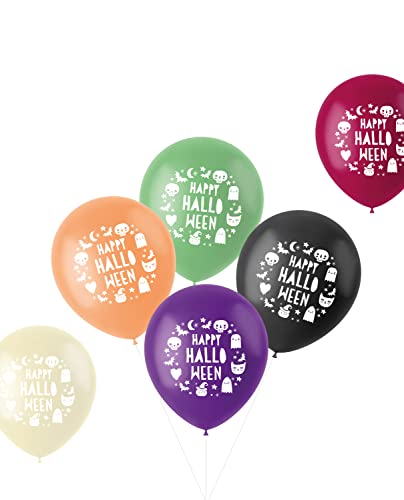 Folat 67982 6 Stück-Partydekoration Luftballons, Deko, Happy Halloween Ballons, Party Dekorationen Lieferungen, Mehrfarbig, 33 cm Folat 67982 6 Stück-Partydekoration Luftballons, Deko, Happy Halloween Ballons, Party Dekorationen Lieferungen, Mehrfarbig, 33 cm von Folat