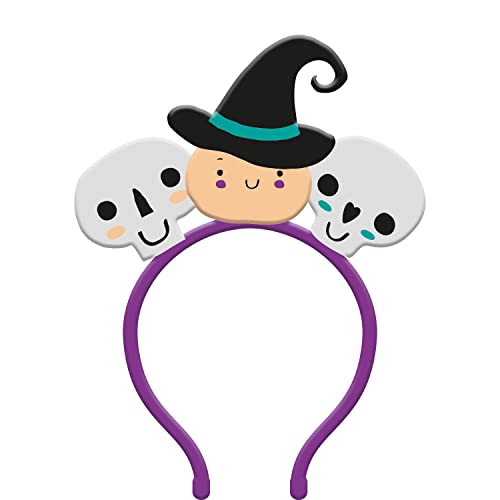 Folat 67989 Tiara Halloween Hexe - Halloween Stirnband, Halloween Party Kopfschmuck, Kopf Zubehör, Halloween Requisiten von Folat