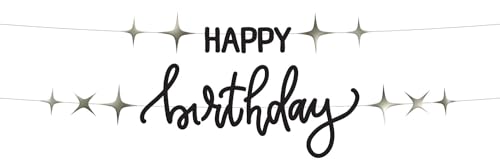 Folat 68684 Geburtstag Dekoration Schwarz, Creme, Champagner Gold - Buchstabengirlande-Set - Happy Birthday - Crème Noir - 1,5 Meter - EIN schickes und charmantes Happy Birthday Deko Folat 68684 Geburtstag Dekoration Schwarz, Creme, Champagner Gold - Buchstabengirlande-Set - Happy Birthday - Crème Noir - 1,5 Meter - EIN schickes und charmantes Happy Birthday Deko von Folat