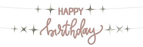 Folat 68704 Geburtstag Dekoration Rosa, Creme, Champagner Gold - Buchstabengirlande-Set Happy Birthday Crème Rose - 1,5 Meter - Eine raffinierte und lebendige Geburtstagsdeko Happy Birthday Folat 68704 Geburtstag Dekoration Rosa, Creme, Champagner Gold - Buchstabengirlande-Set Happy Birthday Crème Rose - 1,5 Meter - Eine raffinierte und lebendige Geburtstagsdeko Happy Birthday von Folat
