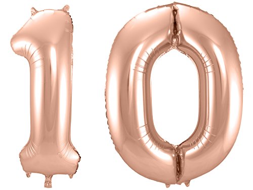 Folat 800006 - Folienballon - Zahl 10 - rosegold - ca. 86 cm hoch Folat 800006 - Folienballon - Zahl 10 - rosegold - ca. 86 cm hoch von Folat