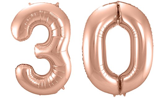Folat 800167 - Folienballon - Zahl 30 - rosegold - ca. 86 cm hoch Folat 800167 - Folienballon - Zahl 30 - rosegold - ca. 86 cm hoch von Folat
