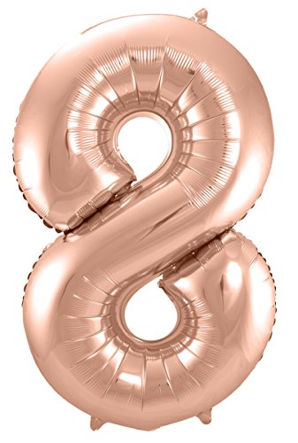 Folat 631389 - Folienballon Zahl 8 - rosegold - ca. 86 cm Folat 631389 - Folienballon Zahl 8 - rosegold - ca. 86 cm von Folat