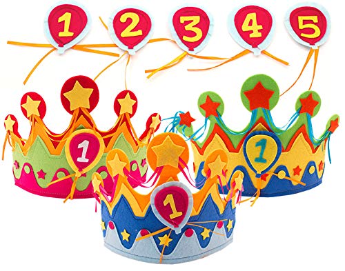 Folat Kinder-Geburtstags-Krone für Jungs & Mädchen mit auswechselbaren Zahlen von 1-5 // Geburtstag Verkleidung Verkleiden Boy Girl Kinder Kindergeburtstag Geburtstagskind Folat Kinder-Geburtstags-Krone für Jungs & Mädchen mit auswechselbaren Zahlen von 1-5 // Geburtstag Verkleidung Verkleiden Boy Girl Kinder Kindergeburtstag Geburtstagskind von Folat
