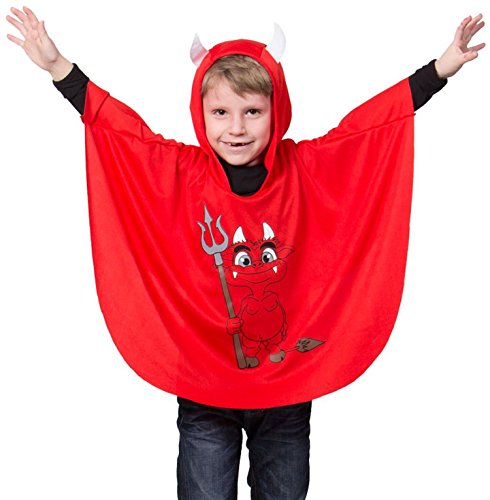 Folat 63257 Umhang Teufel Kind, STD Costume, One Size, Rot von Folat