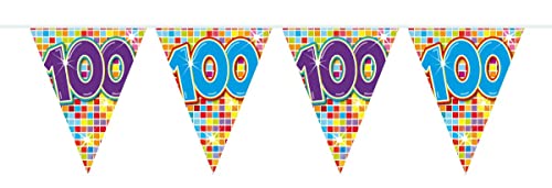 Folat Mini-Wimpelkette Birthday Blocks 100, 3 m von Folat