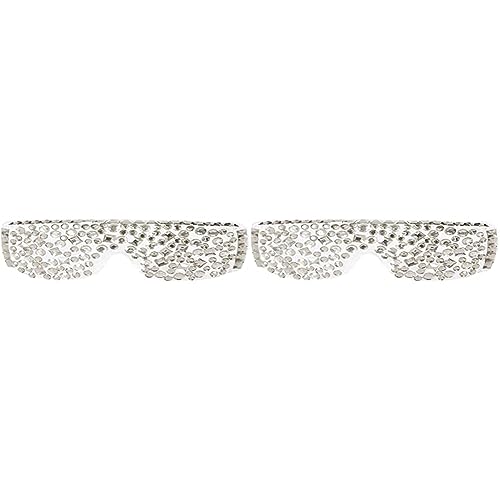 Folat Party Brille Diamant Silber Lady (Packung mit 2) von Folat