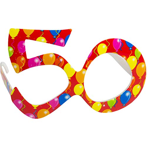 Folat Party Glasses Birthday 50th Red von Folat