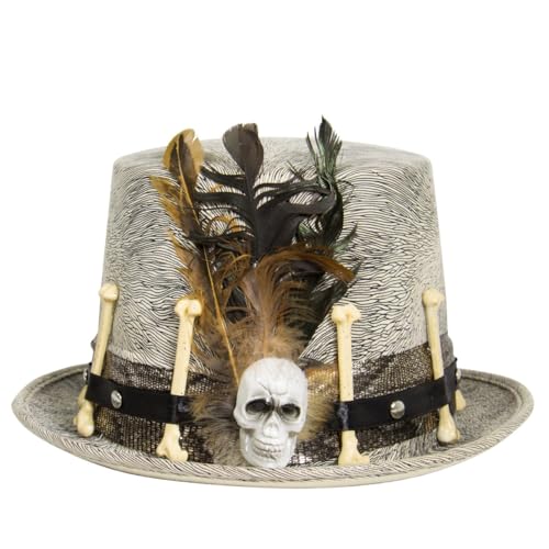 Folat Steampunk Hut Hexendoktor - Grau - partydiscount24® von Folat