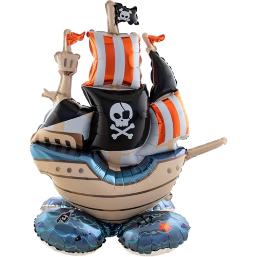 Folienballon * PIRATENSCHIFF * als Deko für Geburtstag und Mottoparty | Stehender Piraten Luftballon, 70x81cm, wird mit Luft gefüllt | Kinder Kindergeburtstag Partydeko Ballon Folienballon * PIRATENSCHIFF * als Deko für Geburtstag und Mottoparty | Stehender Piraten Luftballon, 70x81cm, wird mit Luft gefüllt | Kinder Kindergeburtstag Partydeko Ballon von Folat