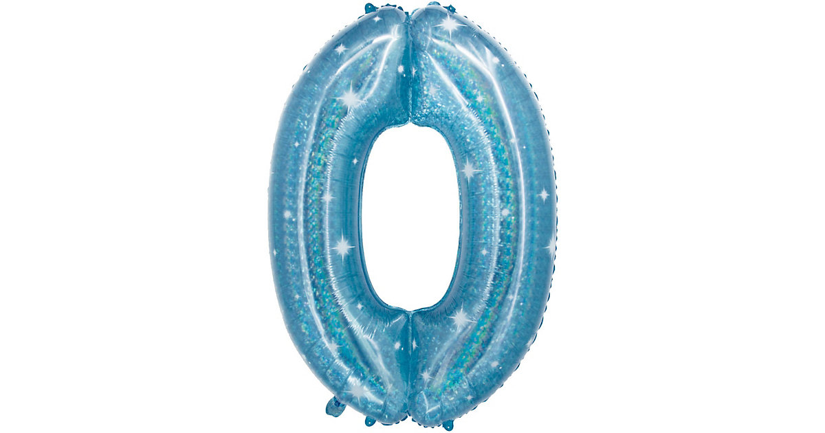 Folienballon Zahl 0, 101 cm, Galactic Aqua Blau blau Modell 1 Folienballon Zahl 0, 101 cm, Galactic Aqua Blau blau Modell 1 von Folat
