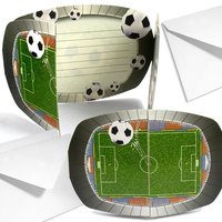 Fußball-Stadion Einladungen im 8er Pack für Fußballparty +Umschläge Fußball-Stadion Einladungen im 8er Pack für Fußballparty +Umschläge von Folat