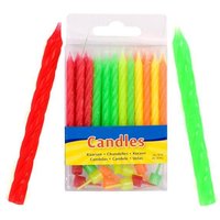 Geburtstagskerzen in verschiedenen Neonfarben, 24er +12 Halter, 5,5cm Geburtstagskerzen in verschiedenen Neonfarben, 24er +12 Halter, 5,5cm von Folat