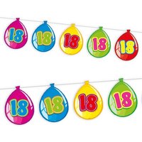 Girlande "Ballons" mit Zahl 18, Pappe, 10m Girlande "Ballons" mit Zahl 18, Pappe, 10m von Folat