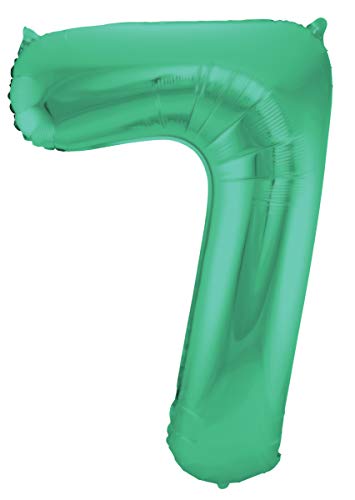 Grüner Metallic Matt Folienballon Zahl 7-86 cm Grüner Metallic Matt Folienballon Zahl 7-86 cm von Folat