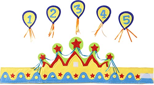 Folat F-8790 Kinder-Geburtstags-Krone für Jungs mit auswechselbaren Zahlen von 1 - Folat F-8790 Kinder-Geburtstags-Krone für Jungs mit auswechselbaren Zahlen von 1 - von Folat