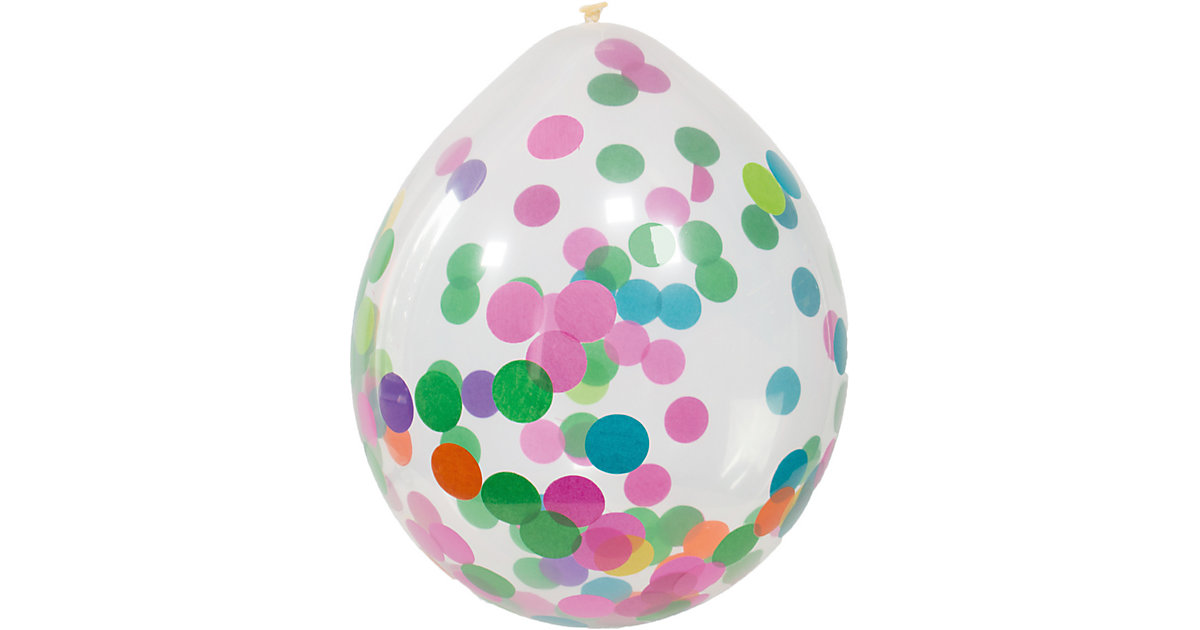 Konfettiballons bunt 30 cm, 4 Stück Konfettiballons bunt 30 cm, 4 Stück von Folat