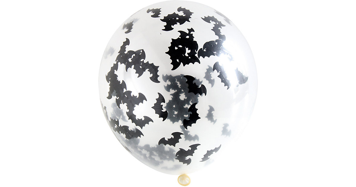 Konfettiballons Fledermaus 30 cm, 4 Stück transparent Konfettiballons Fledermaus 30 cm, 4 Stück transparent von Folat