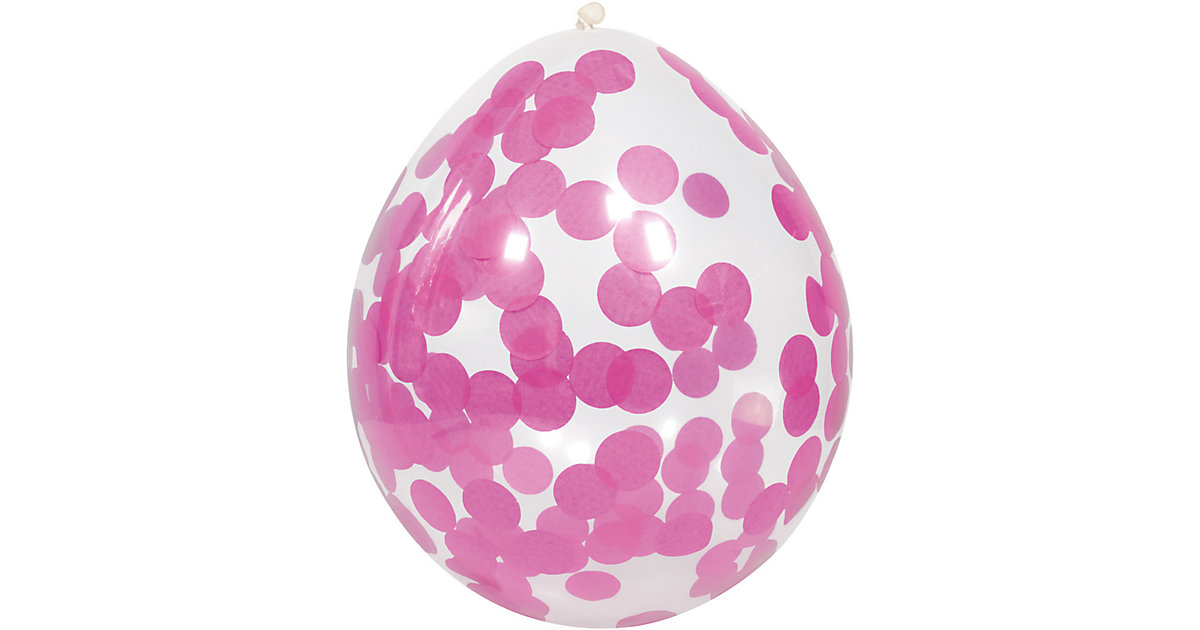 Konfettiballons pink 30 cm, 4 Stück Konfettiballons pink 30 cm, 4 Stück von Folat