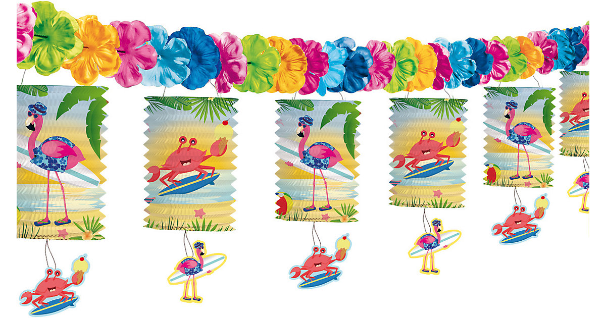 Lampiongirlande Flamingo, 3,6 m bunt Lampiongirlande Flamingo, 3,6 m bunt von Folat