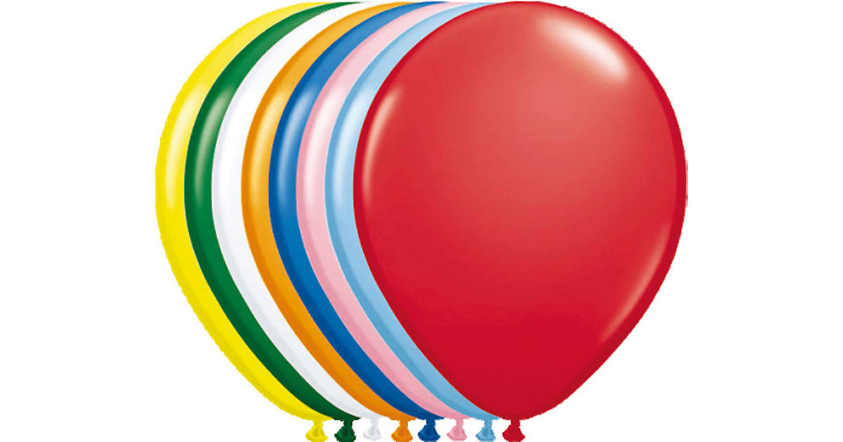 Luftballons bunt 30 cm, 100 Stück mehrfarbig Luftballons bunt 30 cm, 100 Stück mehrfarbig von Folat