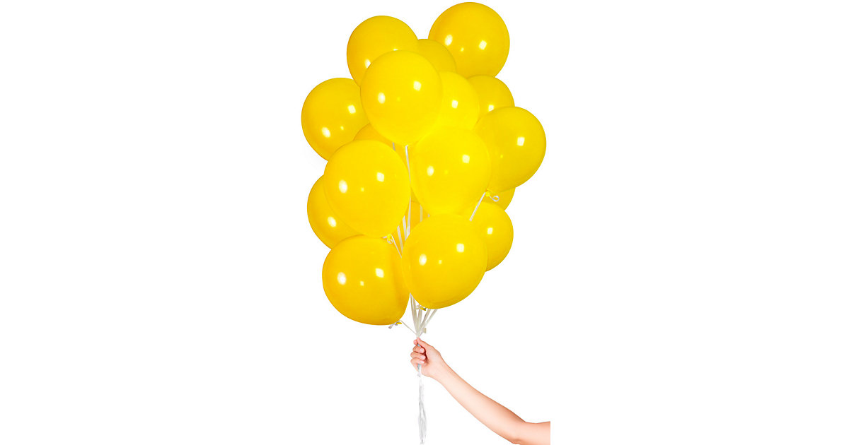 Luftballons Gelb 23 cm, 30 Stück gelb Luftballons Gelb 23 cm, 30 Stück gelb von Folat