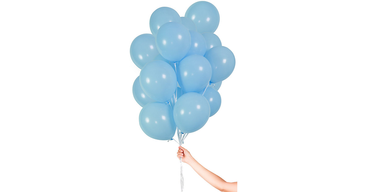 Luftballons Hellblau 23 cm, 30 Stück hellblau von Folat