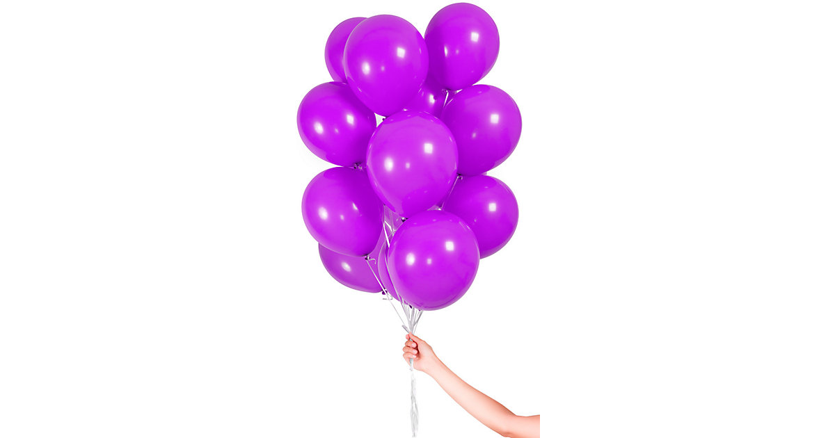 Luftballons Lila 23 cm, 30 Stück lila von Folat