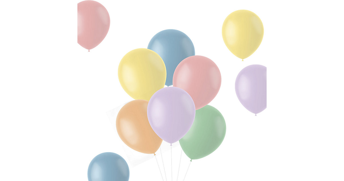 Luftballons Powder Pastels 33 cm, 50 Stück pastell Modell 1 von Folat