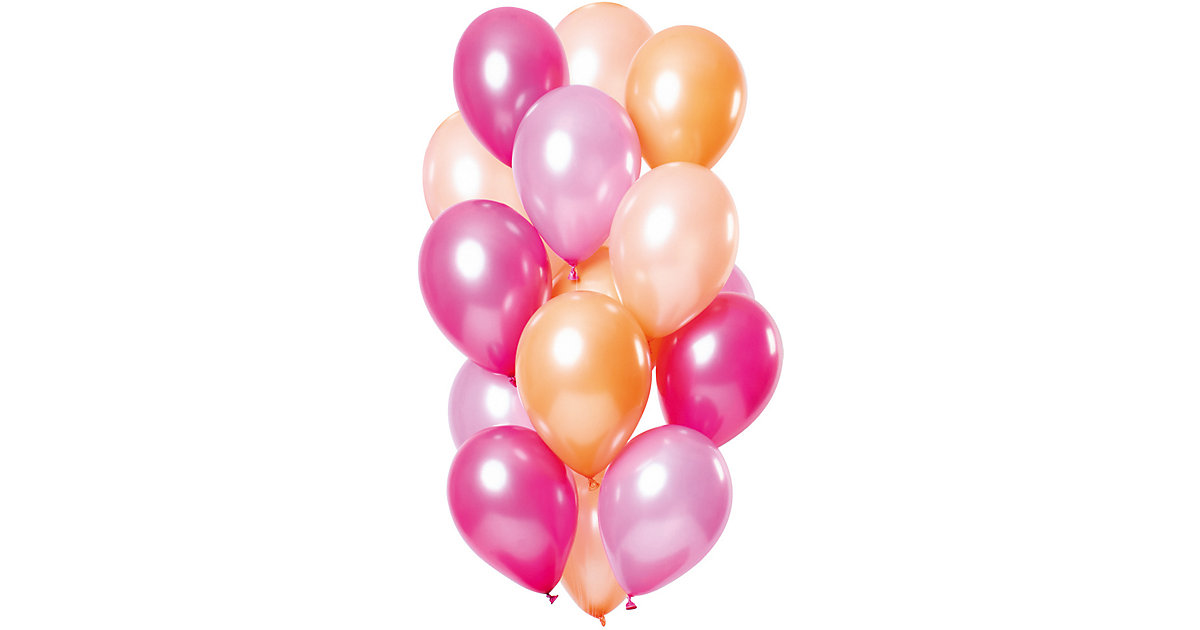 Luftballons Rosamix 30 cm, 15 Stück rosa von Folat