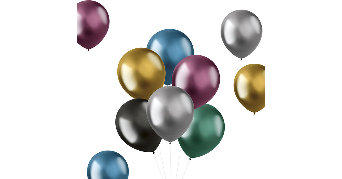 Luftballons Shine Intense 33 cm, 50 Stück mehrfarbig von Folat
