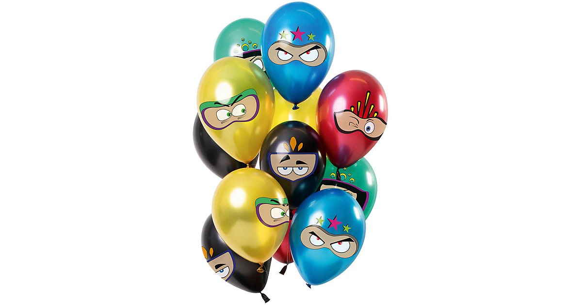 Luftballons Superheros 30 cm, 12 Stück mehrfarbig von Folat
