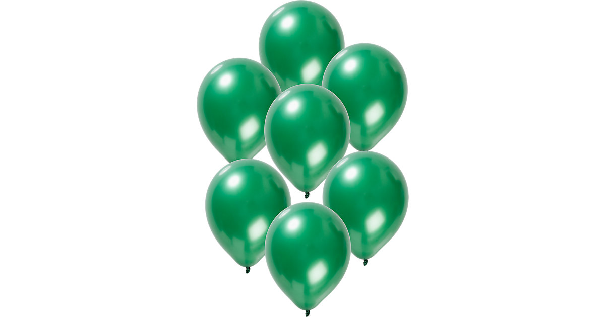 Luftballons metallic grün 30 cm, 50 Stück von Folat