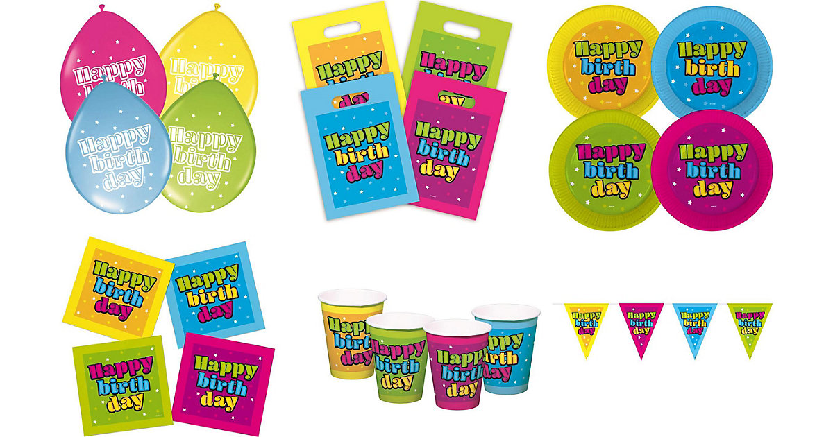 Partyset Happy Birthday, 53-tlg. Partyset Happy Birthday, 53-tlg. von Folat