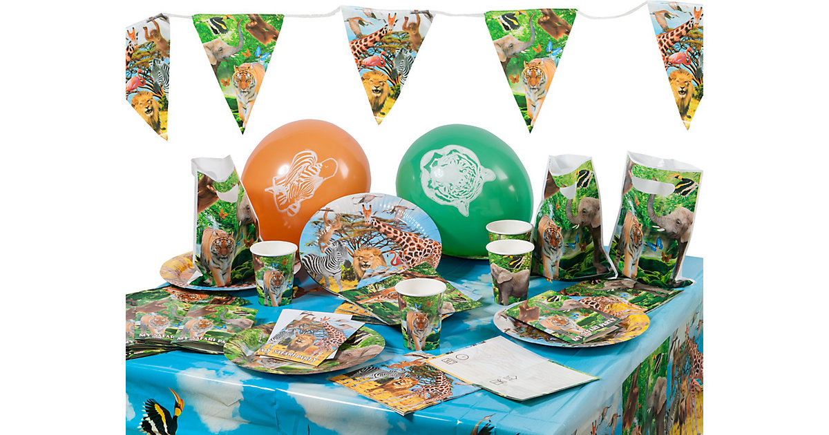 Partyset Safari Party grün Partyset Safari Party grün von Folat