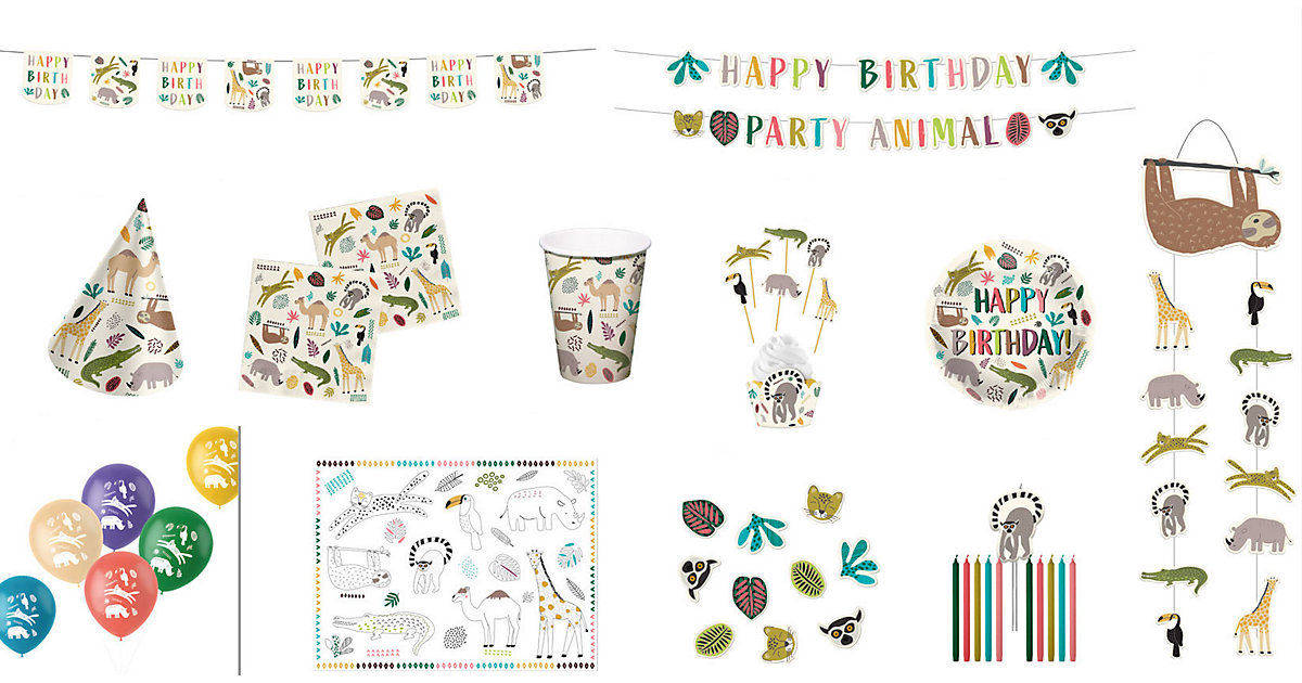 Partyset Zoo, 109-tlg. braun Partyset Zoo, 109-tlg. braun von Folat