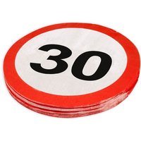 Servietten "Verkehrsschild" zum 30. Geburtstag, 20er Pack Servietten "Verkehrsschild" zum 30. Geburtstag, 20er Pack von Folat