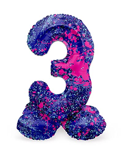Folat 63923 Luftballon Geburtstag Stehender Ziffer 3 Paint Splash Lila Weltraum 72 cm-Decoration Geburtstagdeko, Ballon Zahl, Kein Helium erforderlich, Bunt Folat 63923 Luftballon Geburtstag Stehender Ziffer 3 Paint Splash Lila Weltraum 72 cm-Decoration Geburtstagdeko, Ballon Zahl, Kein Helium erforderlich, Bunt von Folat