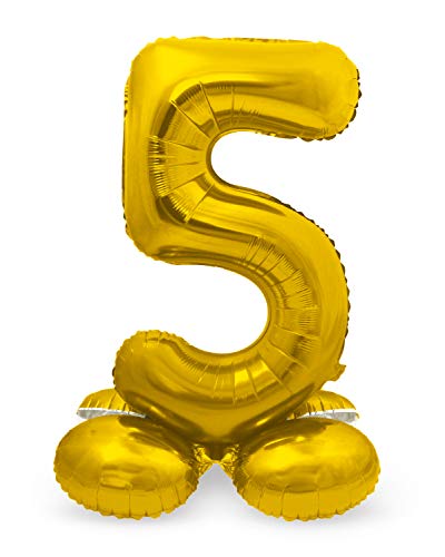 Folat 64705 - Folienballon Zahl 5 - Gold mit Basis ca. 81 cm 8714572647052 Folat 64705 - Folienballon Zahl 5 - Gold mit Basis ca. 81 cm 8714572647052 von Folat