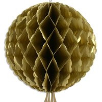 Wabenball golden mit Schnur zum Befestigen, aus Papier, 30cm Wabenball golden mit Schnur zum Befestigen, aus Papier, 30cm von Folat