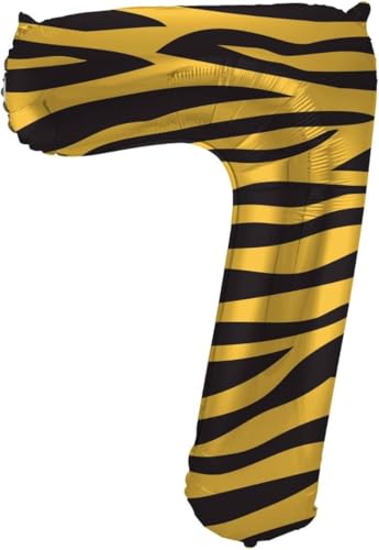 Folat 64167 Luftballon Geburtstag Ziffer Zahl 7 Tiger Chic Löwe Braun Schwarz 86 cm - Helium Ballon Decoration Geburtstagdeko, Ballon Zahl Folat 64167 Luftballon Geburtstag Ziffer Zahl 7 Tiger Chic Löwe Braun Schwarz 86 cm - Helium Ballon Decoration Geburtstagdeko, Ballon Zahl von Folat