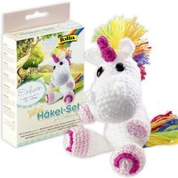Glitzer Einhorn Mini Häkelset, Bastelset, Kinder sinnvoll beschäftigen Glitzer Einhorn Mini Häkelset, Bastelset, Kinder sinnvoll beschäftigen von Folia Bringmann