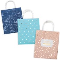 Papiertüten mit Tragegriff, gepunktet, 3 Stück, klein, 12cm x 15cm x 5,5cm Papiertüten mit Tragegriff, gepunktet, 3 Stück, klein, 12cm x 15cm x 5,5cm von Folia Bringmann