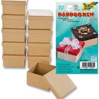 Pappboxen Mini, 10 Stück ECKIG, 7,5x7,5x4,5 cm, natur,Geschenkverpackung Pappboxen Mini, 10 Stück ECKIG, 7,5x7,5x4,5 cm, natur,Geschenkverpackung von Folia Bringmann