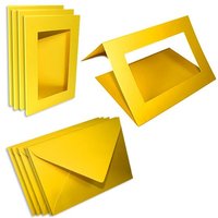 Passepartoutkarten bananengelb 5 Stück, eigene Grußkarten basteln Passepartoutkarten bananengelb 5 Stück, eigene Grußkarten basteln von Folia Bringmann